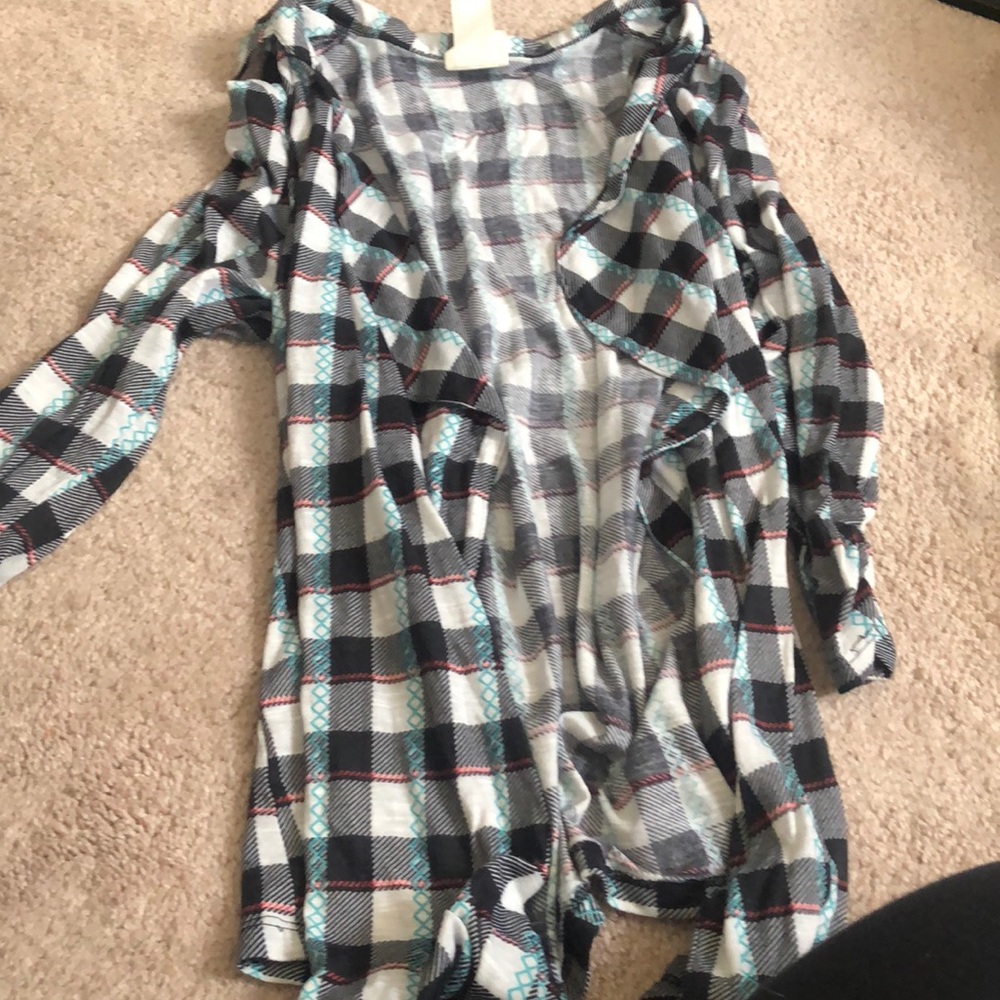 Flannel looking cardigan